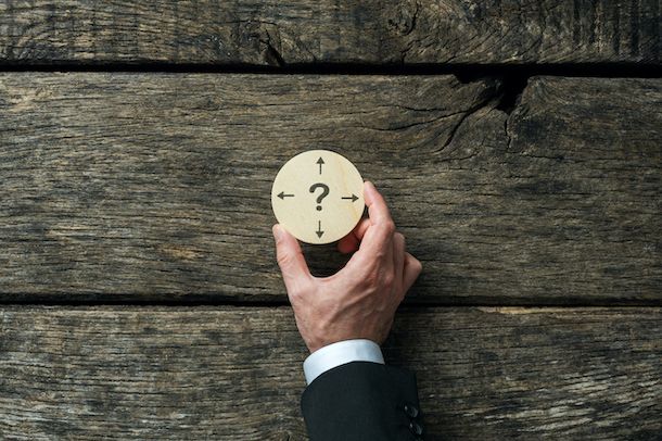 Author making a decision decision
